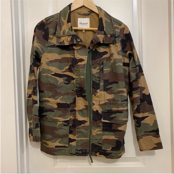 Madewell Dispatch Camo Jacket womens XS military utility transitional weather - Picture 4 of 8